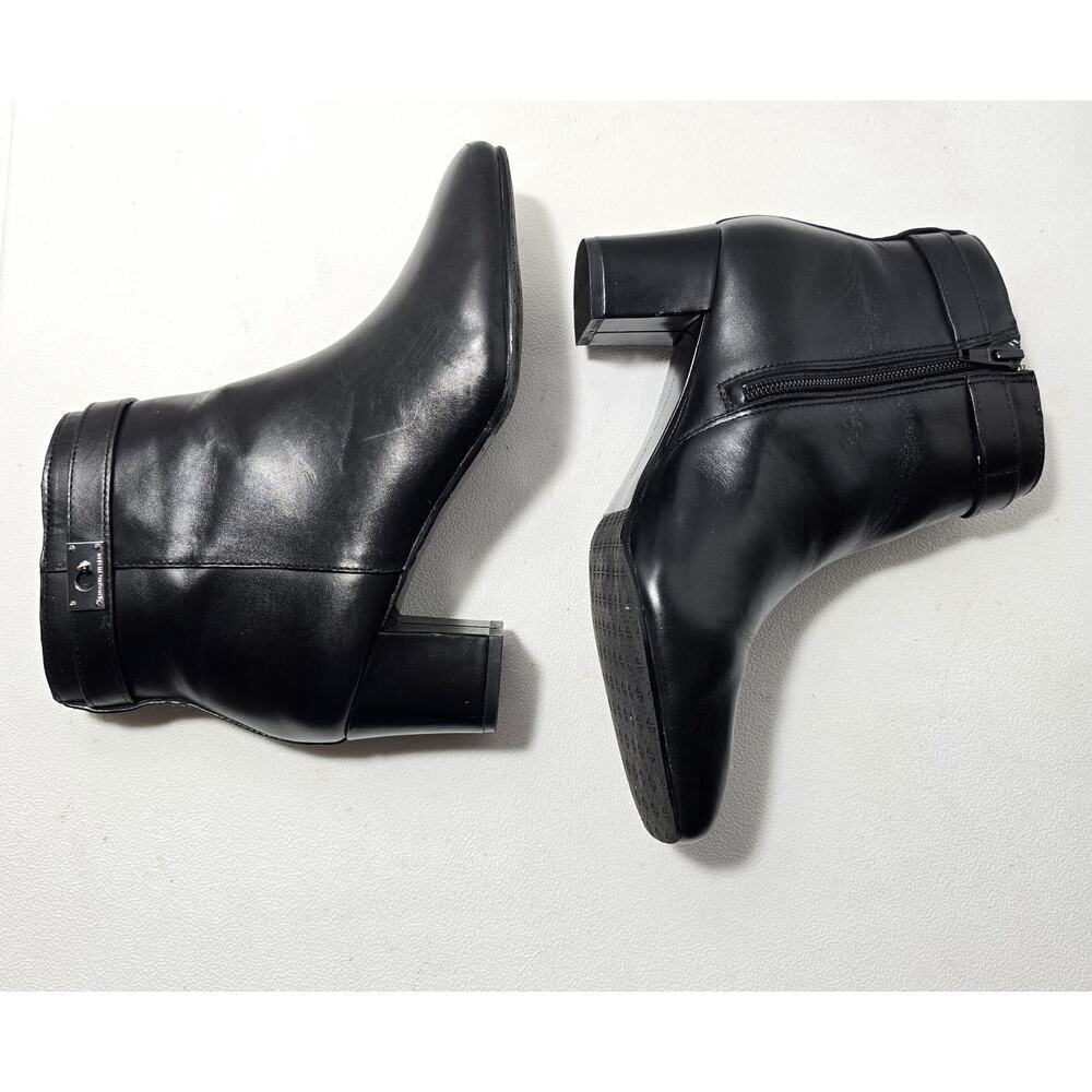 Antonio Melani HARDINE Black Leather Ankle Boots Women's Shoes SZ 6.5 M - Picture 6 of 10